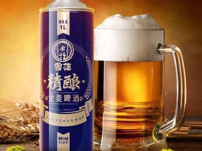 雪花精酿全麦啤酒 1L大罐装图2